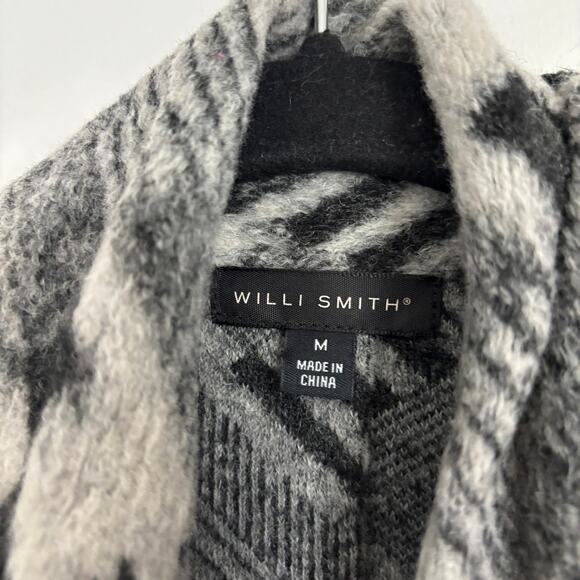 Willi Smith Wool Blend Vest Draped Front Waist Length Pockets Cozy Chic - Picture 6 of 10